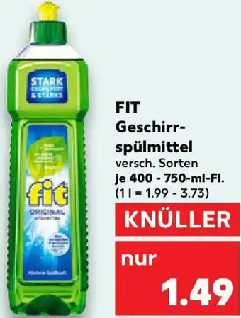 Kaufland FIT Geschirrspülmittel Angebot