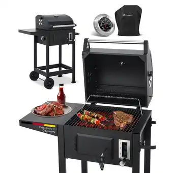 Netto Marken-Discount Juskys Holzkohlegrill Missouri - Deckel, Räder, verstellbare Kohlewanne & Abdeckhaube Angebot