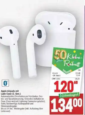 Marktkauf Apple Airpods Mit Lade Case (2. Gen) Angebot