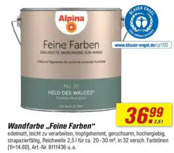 toom Baumarkt Alpina Wandfarbe,,Feine Farben" Angebot