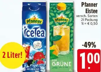 Edeka Pfanner Eistee Angebot