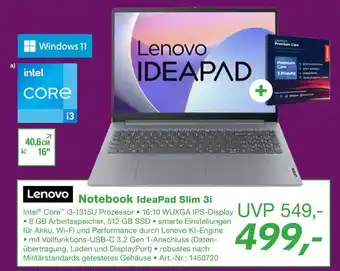 EP Lenovo notebook ideapad slim 3i Angebot