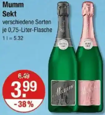 V Markt Mumm Sekt Angebot
