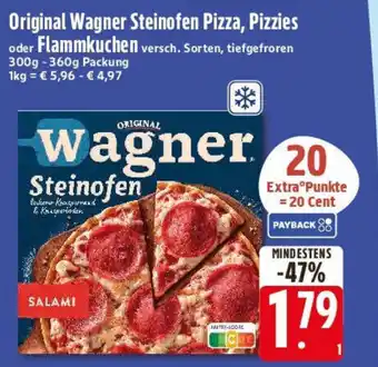 E-Center Original Wagner Steinofen Pizza, Pizzies oder Flammkuchen Angebot