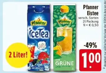 E-Center Pfanner Eistee Angebot