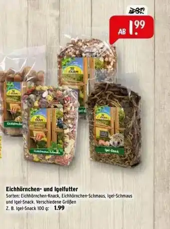 Raiffeisen Markt Eichhörnchen- Und Igelfutter Angebot