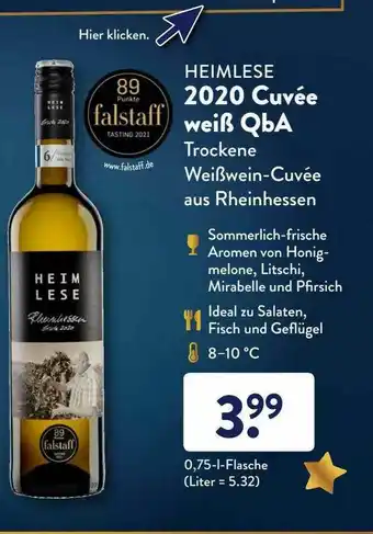 Aldi Süd Heimlese 2020 Cuvée Weiß Qba Angebot