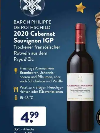 Aldi Süd Baron Philippe De Rotschild 2020 Cabernet Sauvignon Igp Angebot