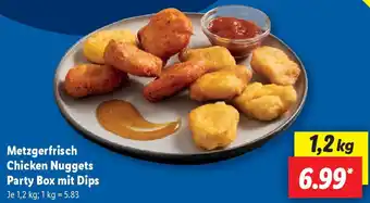 Lidl Metzgerfrisch Chicken Nuggets Party Box mit Dips Angebot