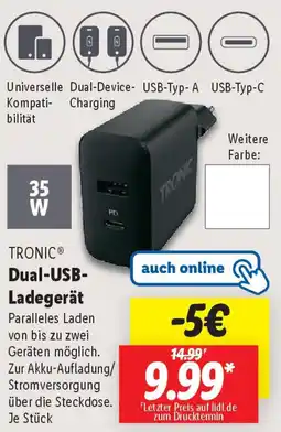Lidl TRONIC Dual-USB-Ladegerät Angebot
