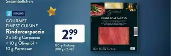 Aldi Süd Gourmet Finest Cuisine Rindercarpaccio Angebot