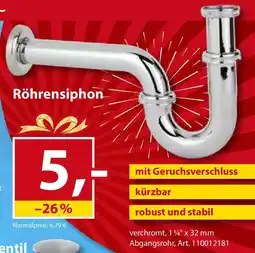 Sonderpreis Baumarkt Röhrensiphon Angebot