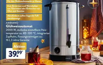 Aldi Süd Ambiano Glühweinautomat Angebot