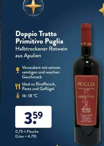 Aldi Süd Doppio Tratto Primitivo Puglia Angebot