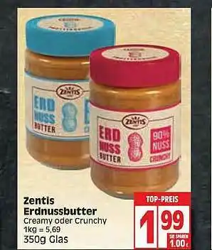 Edeka Zentis Erdnussbutter Angebot