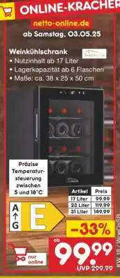 Netto Marken-Discount Weinkühlschrank Angebot