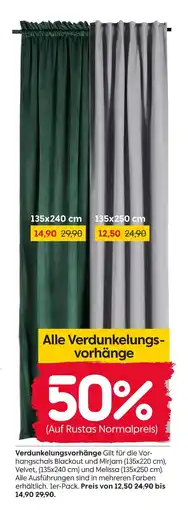 Rusta Verdunkelungsvorhänge Angebot