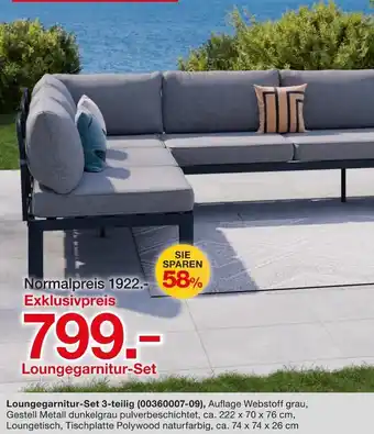 Möbelzentrum Pforzheim Loungegarnitur-set 3-teilig Angebot