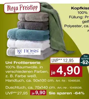 Möbel Inhofer Uni frottierserie Angebot