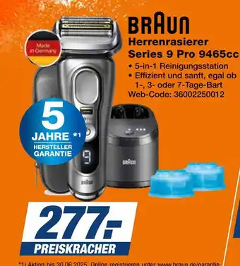 Expert Braun herrenrasierer series 9 pro 9465cc Angebot