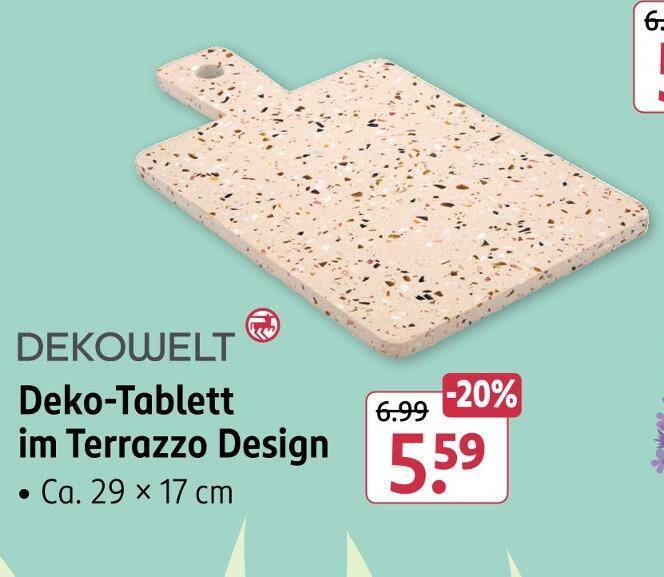 Dekowelt deko-tablett im terrazzo design Angebot bei Rossmann