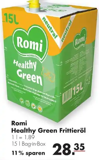 Handelshof Romi Healthy Green Frittieröl 15L Angebot