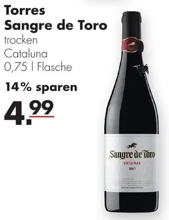 Handelshof Torres Sangre de Toro 0,75L Angebot