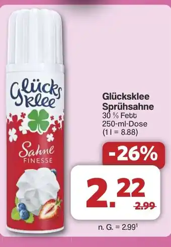 Famila Nord West Glücksklee Sprühsahne Angebot