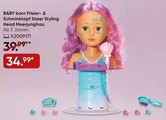 Galeria Baby Born Frisier- & Schminkkopf Sister Styling Head Meerjungfrau Angebot