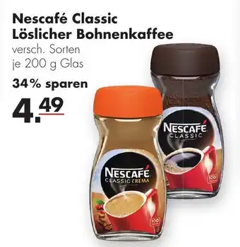 Handelshof Nescafé Classic Löslicher Bohnenkaffee 200g Angebot