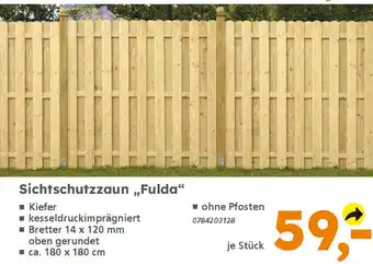 Globus Baumarkt Sichtschutzzaun „,Fulda❝ Angebot