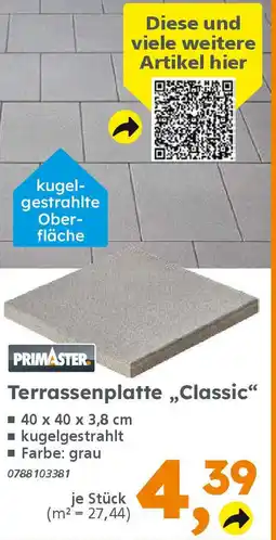 Globus Baumarkt PRIMASTER Terrassenplatte,,Classic" Angebot