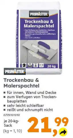 Globus Baumarkt PRIMASTER Trockenbau & Malerspachtel Angebot