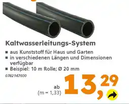 Globus Baumarkt Kaltwasserleitungs-System Angebot