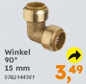 Globus Baumarkt Rotguss zum Stecken Winkel 15 mm Angebot