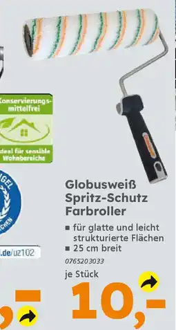 Globus Baumarkt Globusweiß Spritz-Schutz Farbroller Angebot