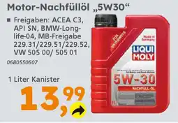 Globus Baumarkt LIQUI MOLY Motor-Nachfüllöl „,5W30" Angebot