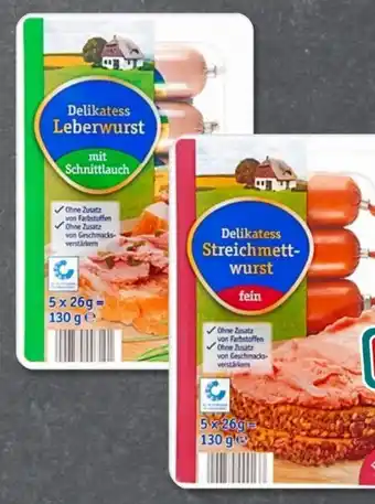 PENNY Delikatess Streich-Minis Leberwurst Angebot
