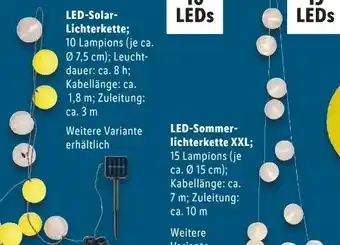 Lidl Livarno Home LED-Solar-Lichterkette Angebot