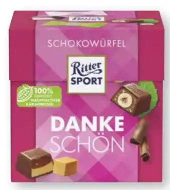 Scheck-in-Center Ritter Sport Schokowürfel Danke Schön Angebot