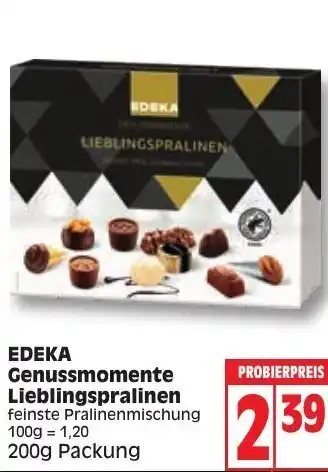 Edeka Edeka Genussmomente Lieblingspralinen 200g Packung Angebot