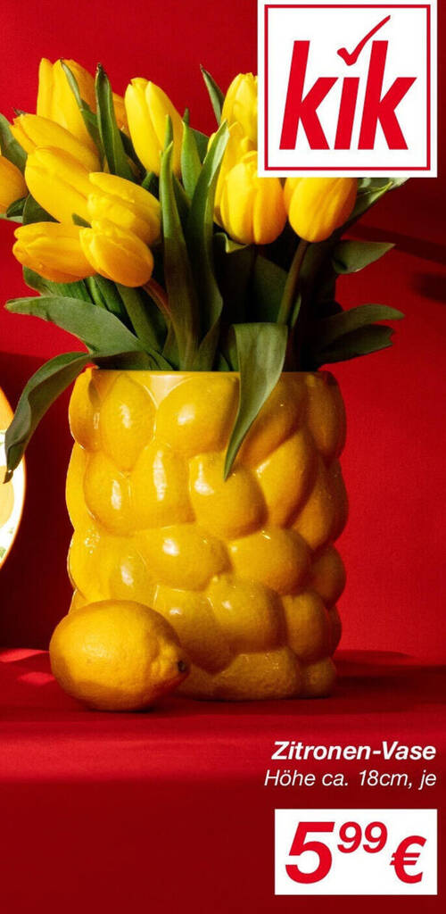 Zitronen-Vase Angebot bei KiK