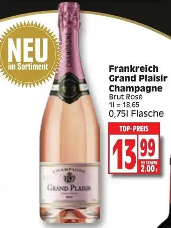 Edeka Frankreich Grand Plaisir Champagne 0.75l Flasche Angebot