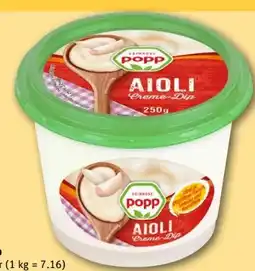 REWE Center Popp Aioli Creme-Dip Angebot