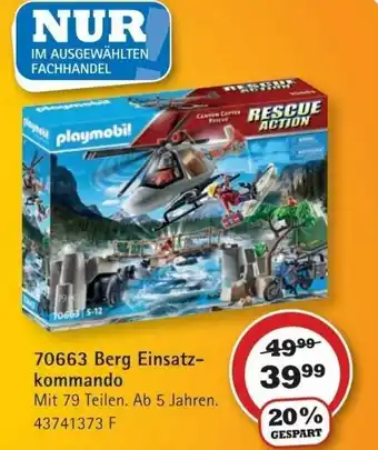 Vedes Playmobil 70663 Berg Einsatzkommando Angebot