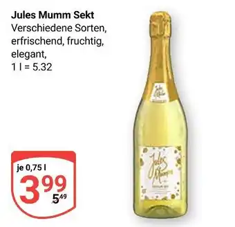 Globus Jules mumm sekt Angebot