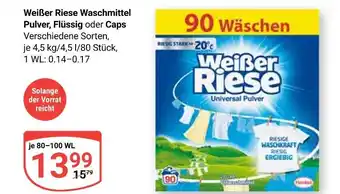 Globus Weißer riese waschmittel pulver, flüssig oder caps Angebot