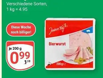 Globus Jeden tag bierwurst Angebot