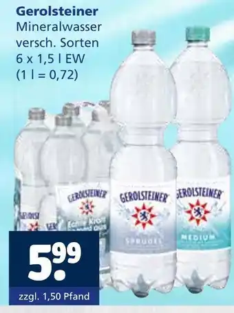 Getränkewelt Gerolsteiner mineralwasser Angebot