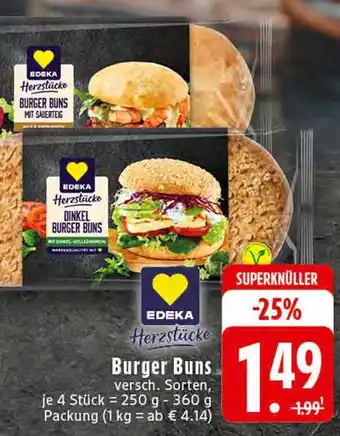 Edeka Edeka herzstücke burger buns Angebot